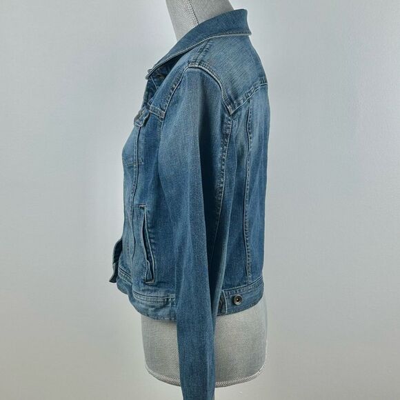 Ralph Lauren Women’s SZ Medium Petite Classic Blue Denim Jean Jacket Casual - Picture 6 of 15